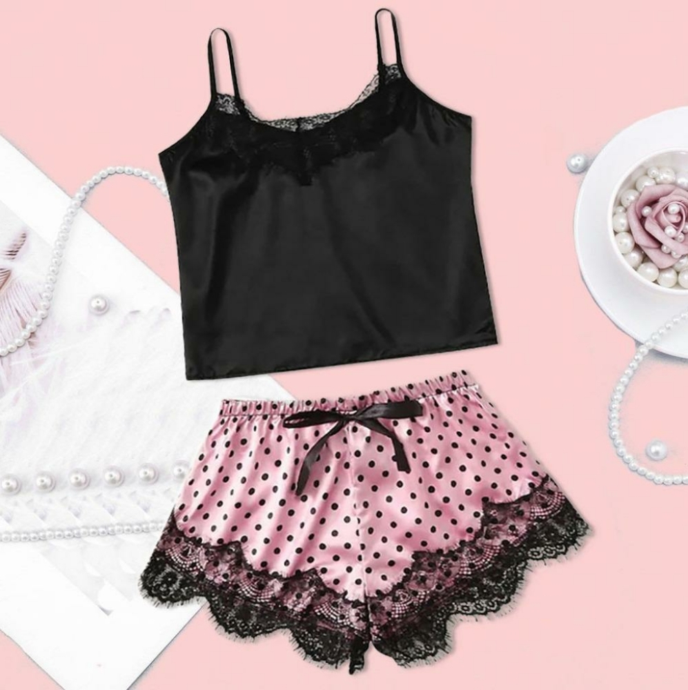 Intimate/sleepwear pink and black small